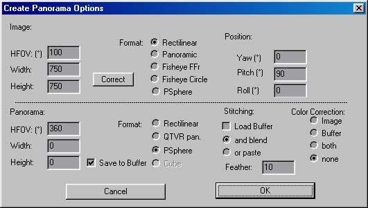 #15: Adjust / Create Panorama Optionen